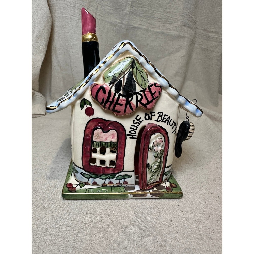 Blue Sky Tea Lite Cherries House of Beauty 2002 CottageCore